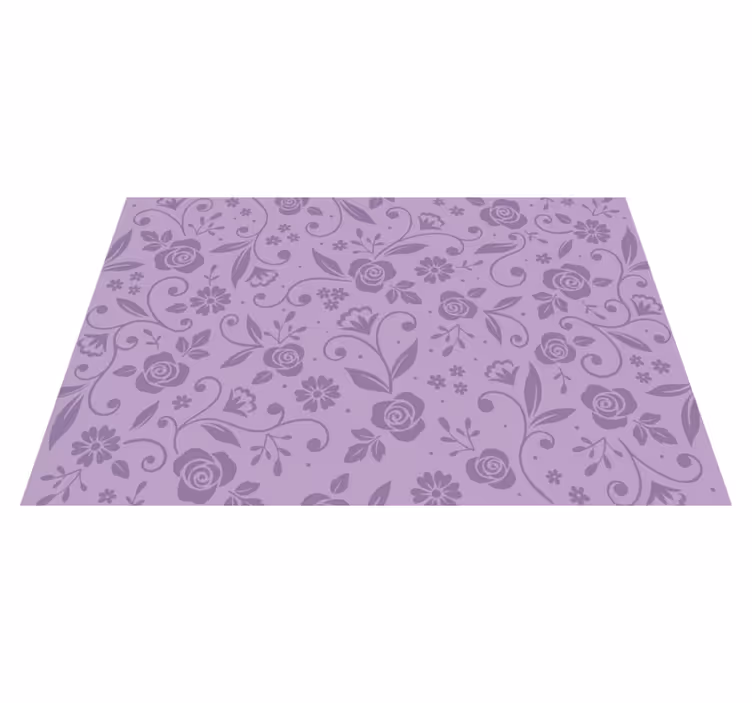 Manteles individuales elegantes Flores moradas - TenVinilo