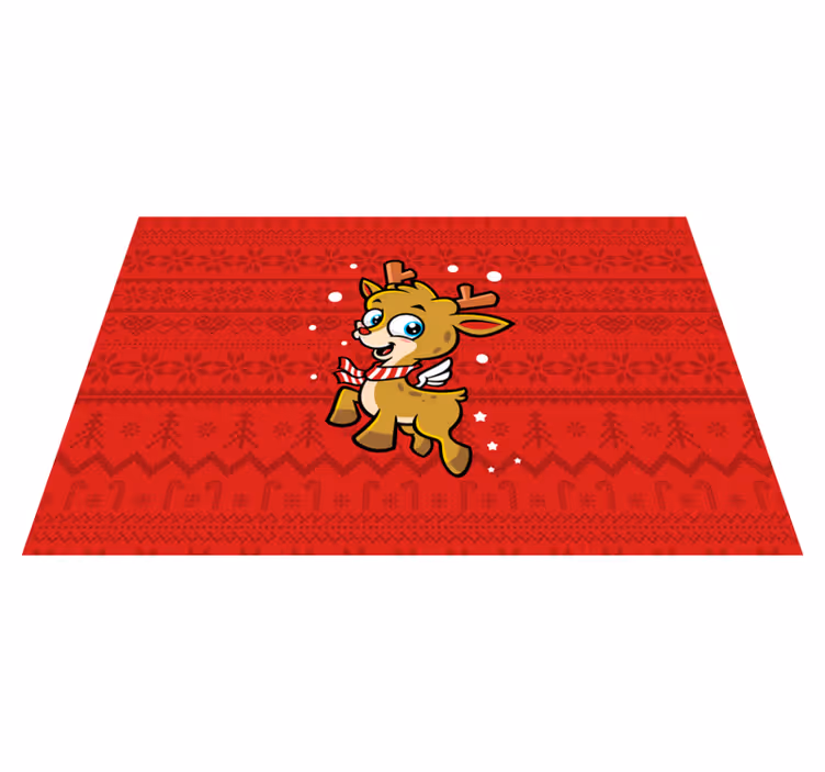 Individual de mesa navideño renito adorable - TenVinilo