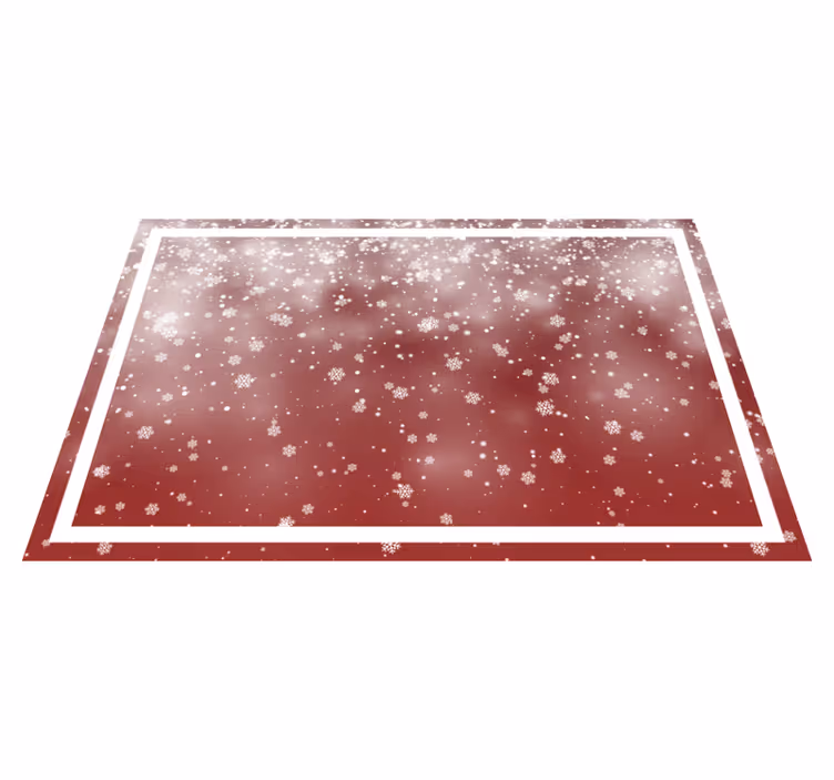 Individual de mesa navideño escena de copos festivos - TenVinilo