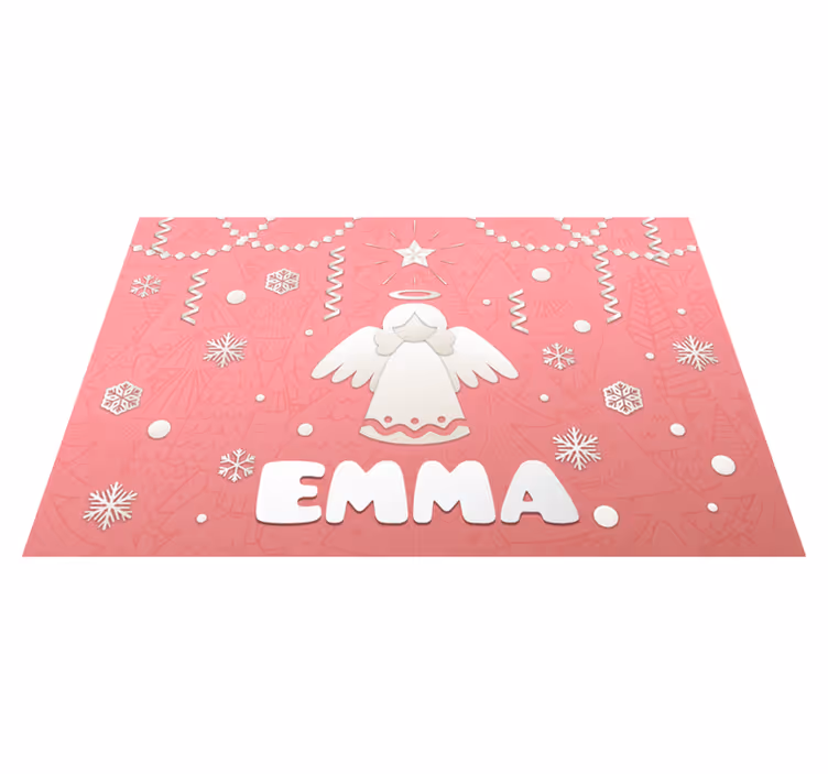 Individual de mesa navideño tema Ángel navideño - TenVinilo