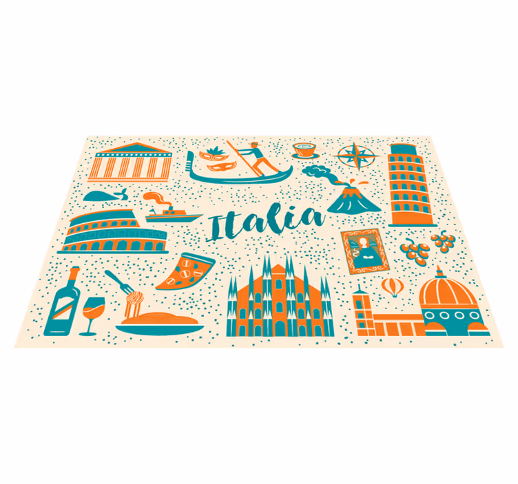 Individual original mesa escena culinaria italia - TenVinilo