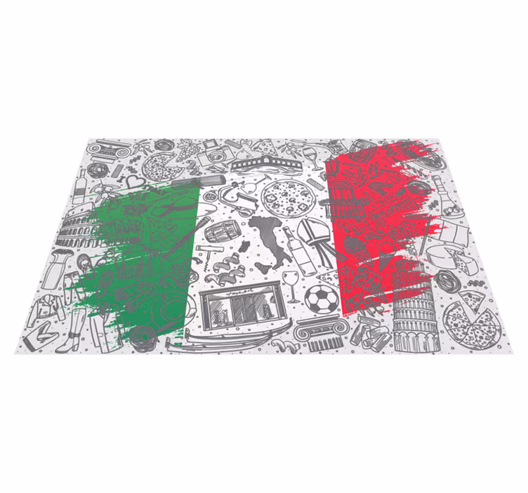 Individual original mesa tema culinario italiano - TenVinilo