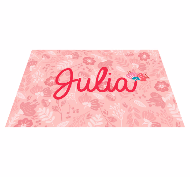 Individual mesa personalizable diseño floral - TenVinilo