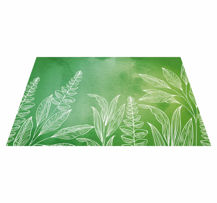 Individual de mesa infantil juego de té con hojas - TenVinilo