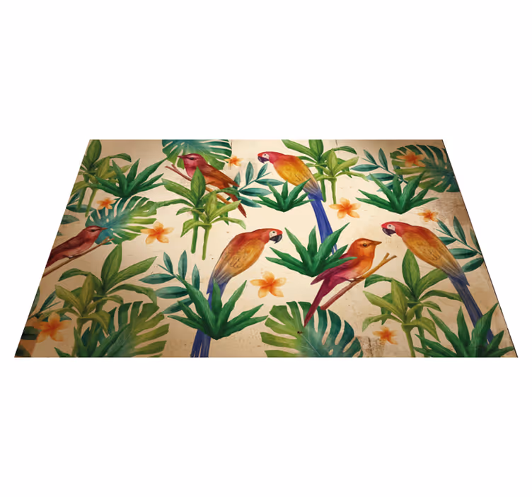 Individual original mesa patrón de loros tropicales - TenVinilo