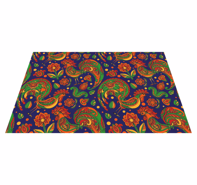 Individual original mesa patrones florales vibrantes - TenVinilo