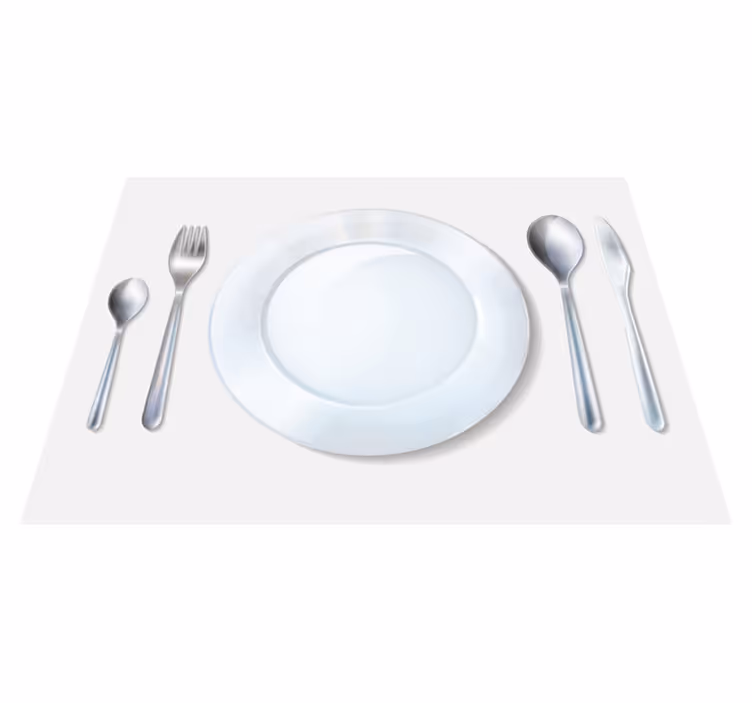 Individual mesa moderno configuración de platos elegante - TenVinilo
