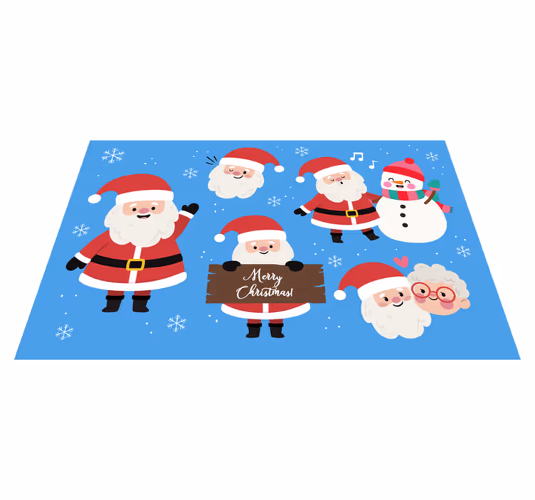 Mantel individual navideño Lindo personaje de santa claus - TenVinilo