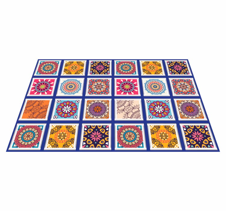 Individual original mesa patrones florales geométricos - TenVinilo