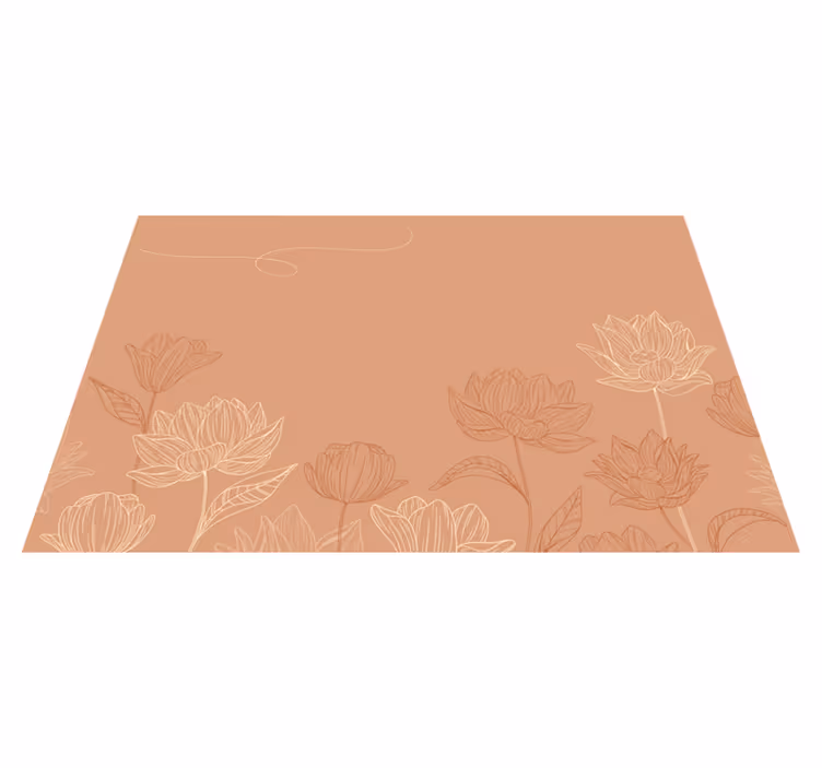 Mantel individual original Flores delicadas colores suaves - TenVinilo