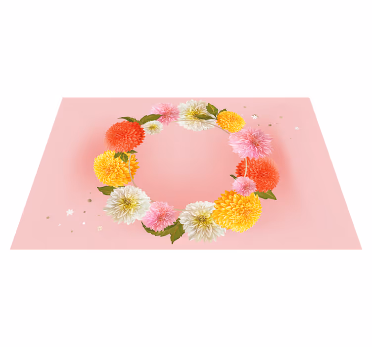 Individual original mesa acento floral circular - TenVinilo