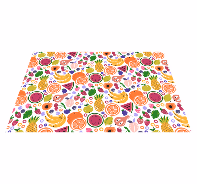 Individual de mesa infantil estampado de frutas - TenVinilo