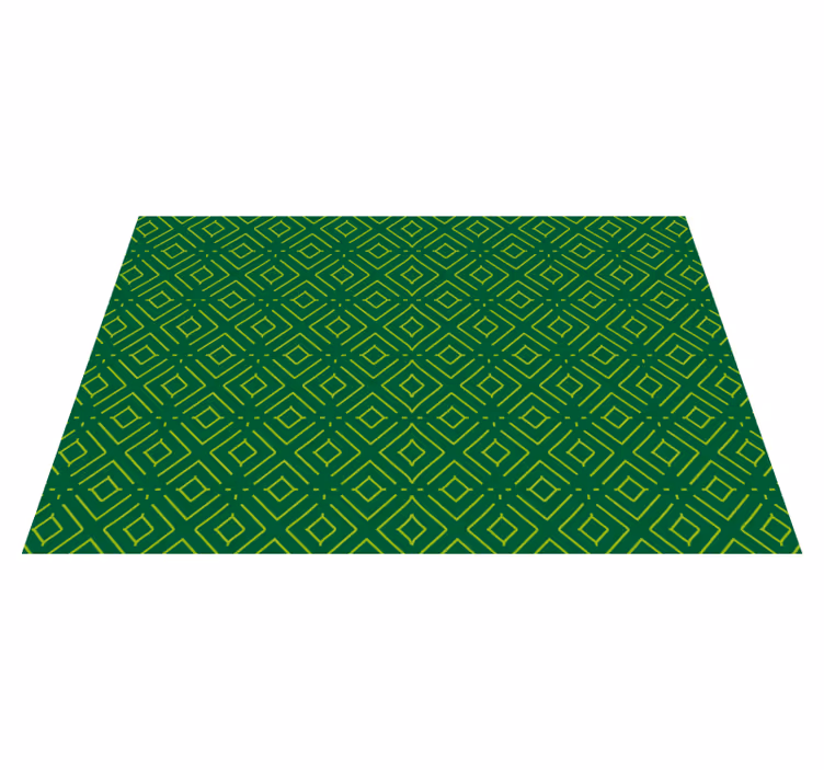 Individual mesa patrón geométrico verde - TenVinilo