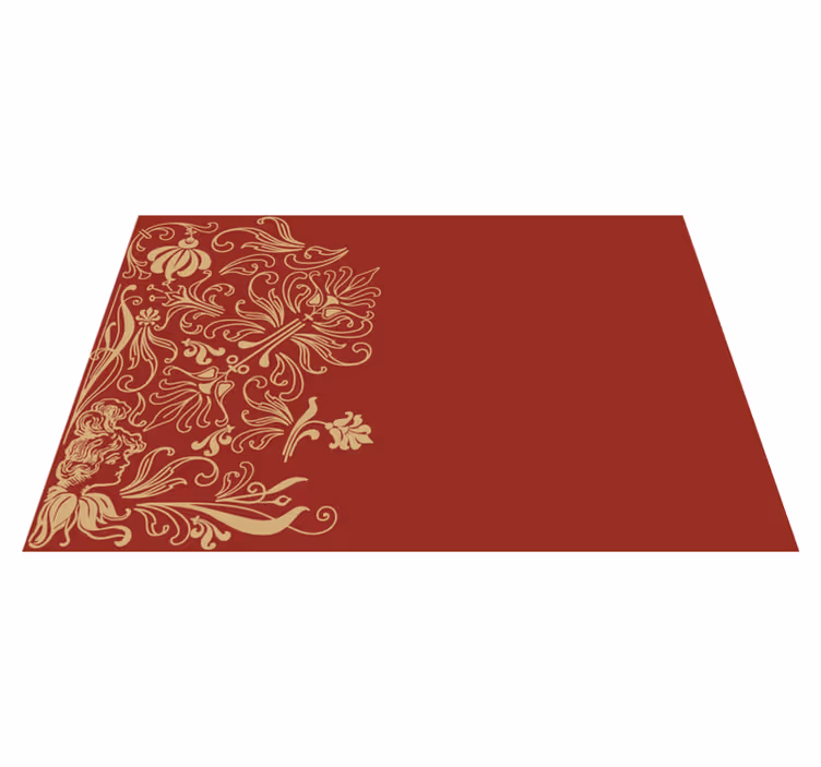 Mantel individual elegante Lado rojo vintage - TenVinilo