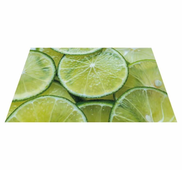 Individual mesa moderno rodajas de lima jugosa - TenVinilo