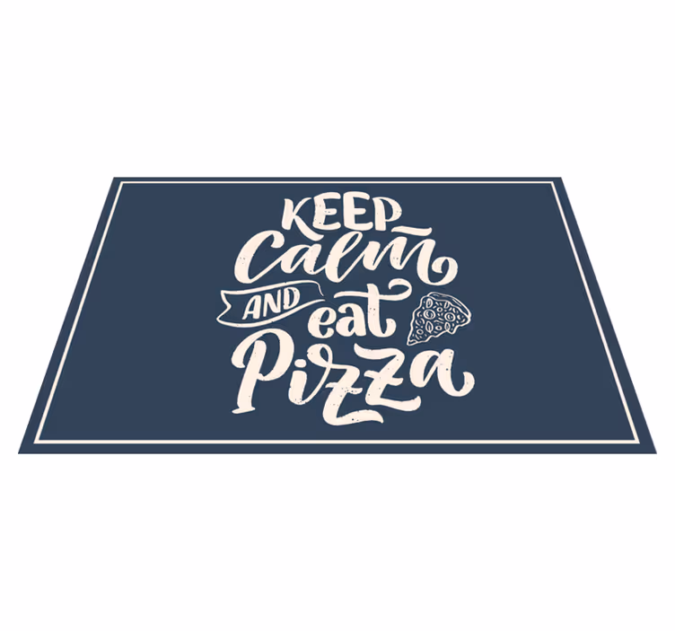 Individual mesa frases pizza con calma - TenVinilo
