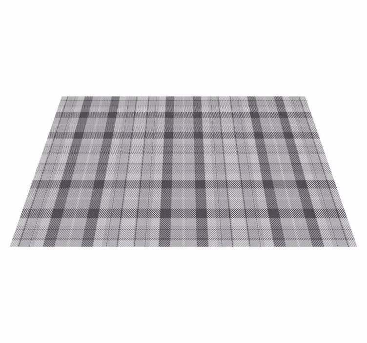Individual de mesa elegante estilo lino a cuadros - TenVinilo
