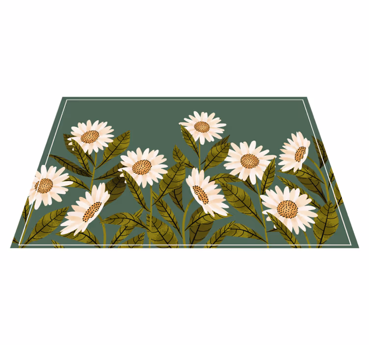 Individual original mesa motivo floral de margaritas - TenVinilo
