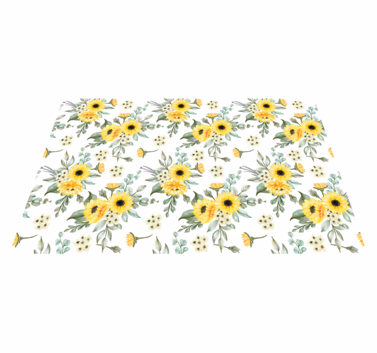 Individual original mesa patrón floral de girasoles - TenVinilo