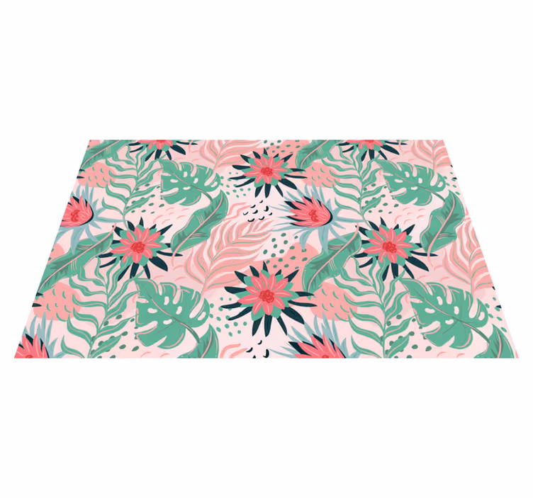 Individual original mesa patrón floral tropical - TenVinilo