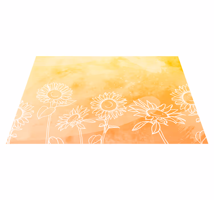 Individual original mesa patrón de contorno girasol - TenVinilo