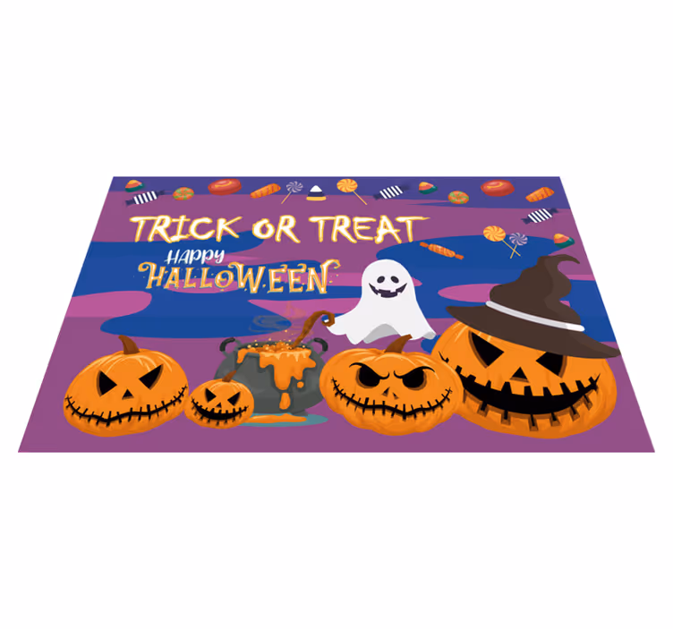 Mantel individual Halloween Truco o trato patrón de halloween - TenVinilo