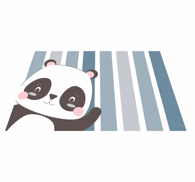 Individual de mesa infantil diseño de personaje panda - TenVinilo