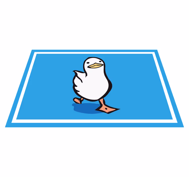 Mantel individual moderno Pato caminando swaggy - TenVinilo