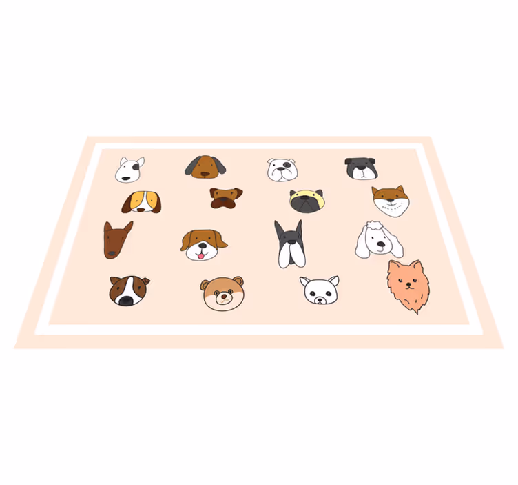 Individual de mesa infantil colección caras de animales - TenVinilo
