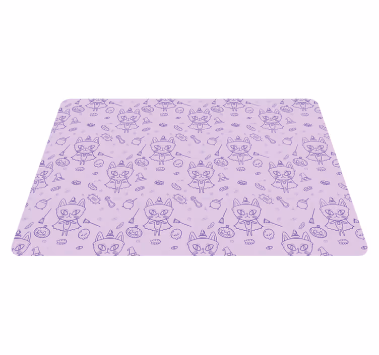 Individual de mesa infantil con diseño de gato juguetón - TenVinilo