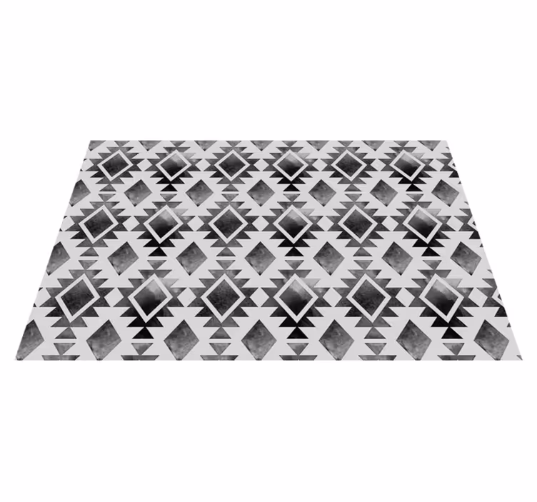 Individual mesa patrón geométrico monocromo - TenVinilo