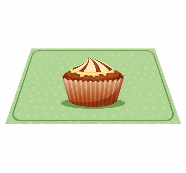 Individual original mesa gráfico de cupcake - TenVinilo
