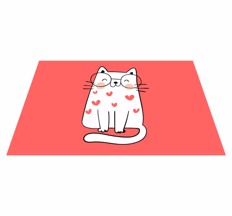 Individual de mesa infantil gato adorable - TenVinilo