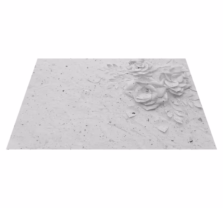 Individual mesa patrón relieve floral elegante - TenVinilo