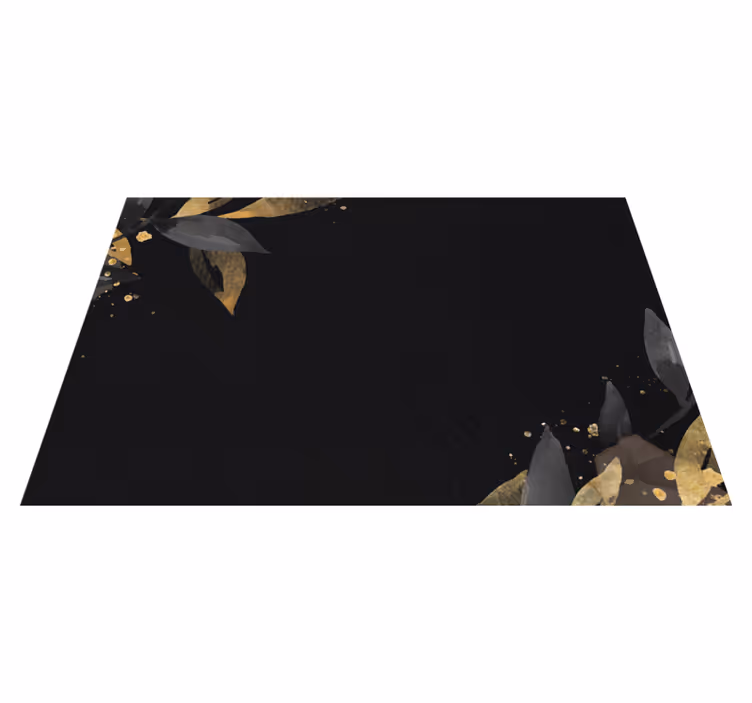 Individual de mesa elegante motivos de hojas refinadas - TenVinilo