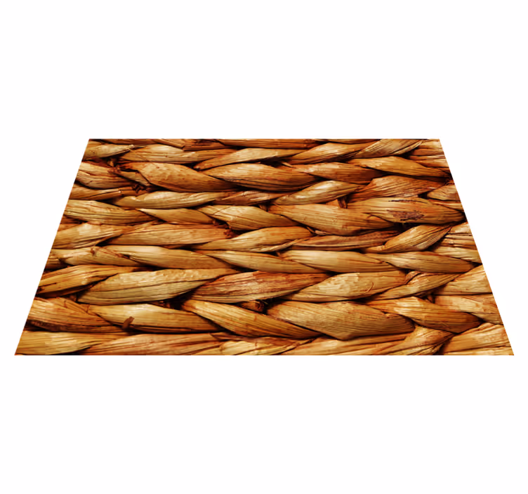 Individual mesa patrón alfombra trenzada natural - TenVinilo