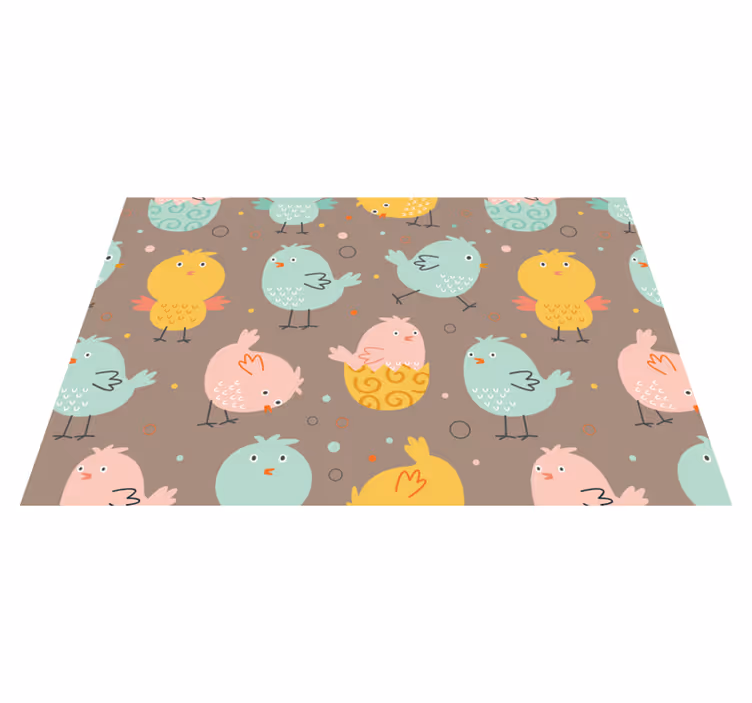 Individual de mesa infantil motivos aviares vibrantes - TenVinilo