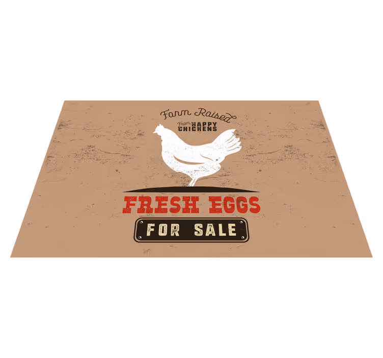 Individual original mesa pollo de granja fresco - TenVinilo