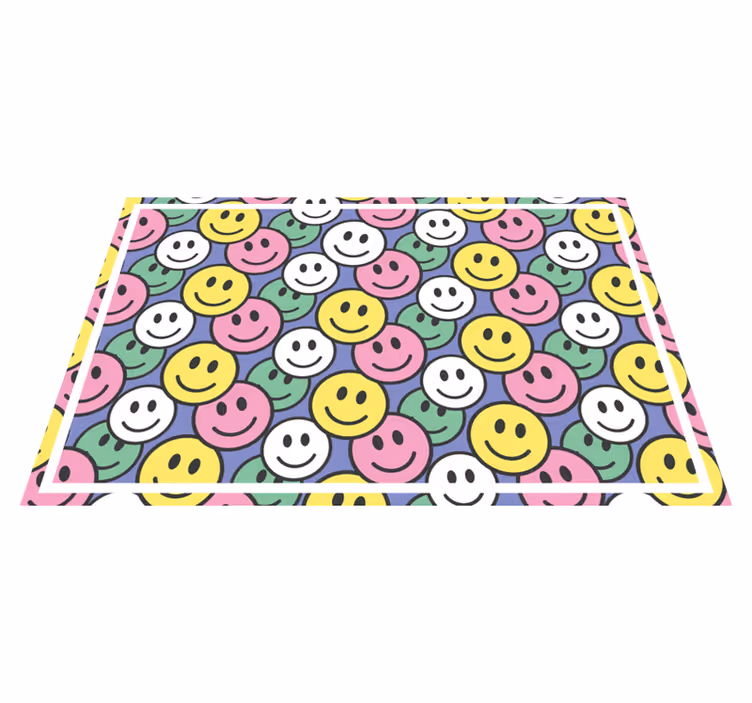 Mantel individual original Patrón de emoji colorido. - TenVinilo