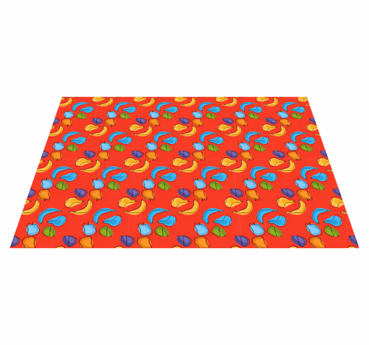 Individual original mesa patrón de frutas coloridas - TenVinilo