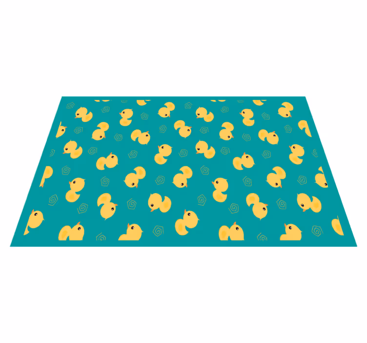 Mantel individual moderno Patrón de patos amarillos de plástico - TenVinilo