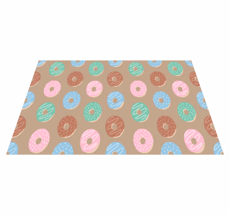 Individual original mesa motivo vibrante de donuts - TenVinilo