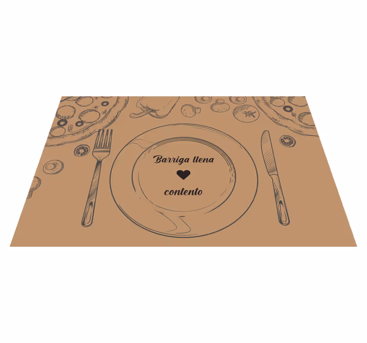Individual original mesa plato vacío con corazón - TenVinilo