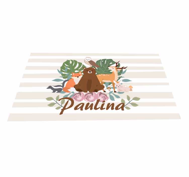 Individual de mesa infantil reunión de animales fantásticos - TenVinilo
