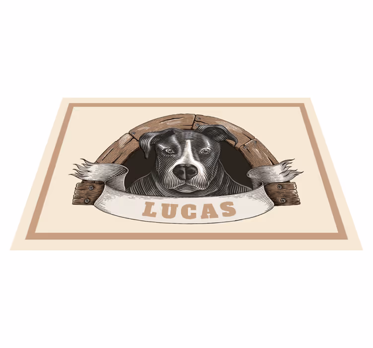 Individual original mesa ilustración de perro - TenVinilo