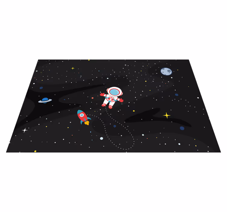 Individual de mesa infantil astronauta y cohete - TenVinilo