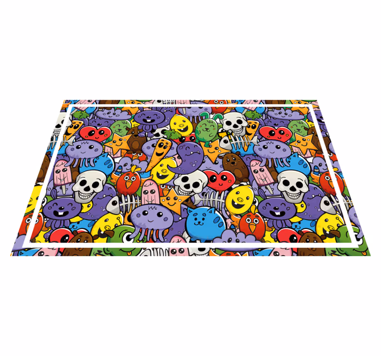 Individual de mesa infantil personajes de dibujos animados - TenVinilo