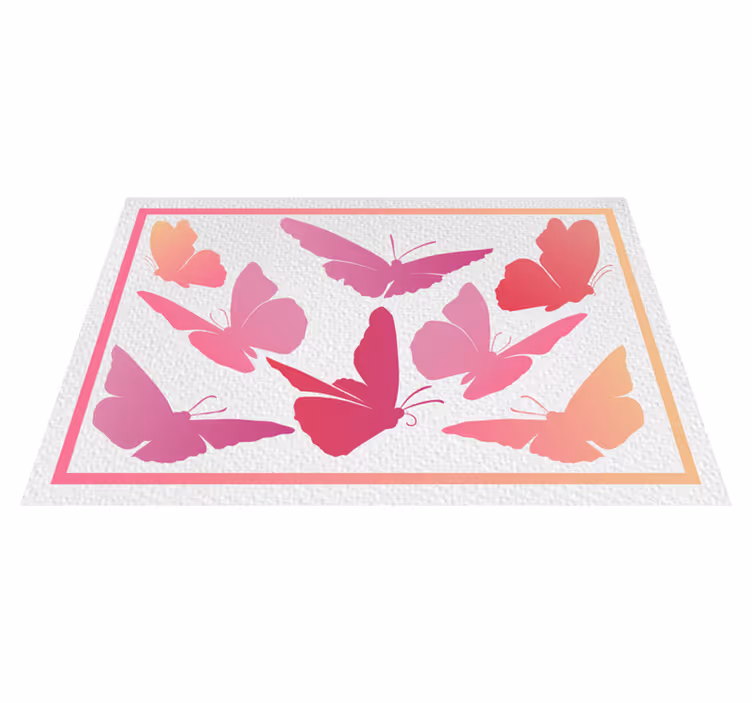 Individual de mesa infantil emblema de mariposa vibrante - TenVinilo