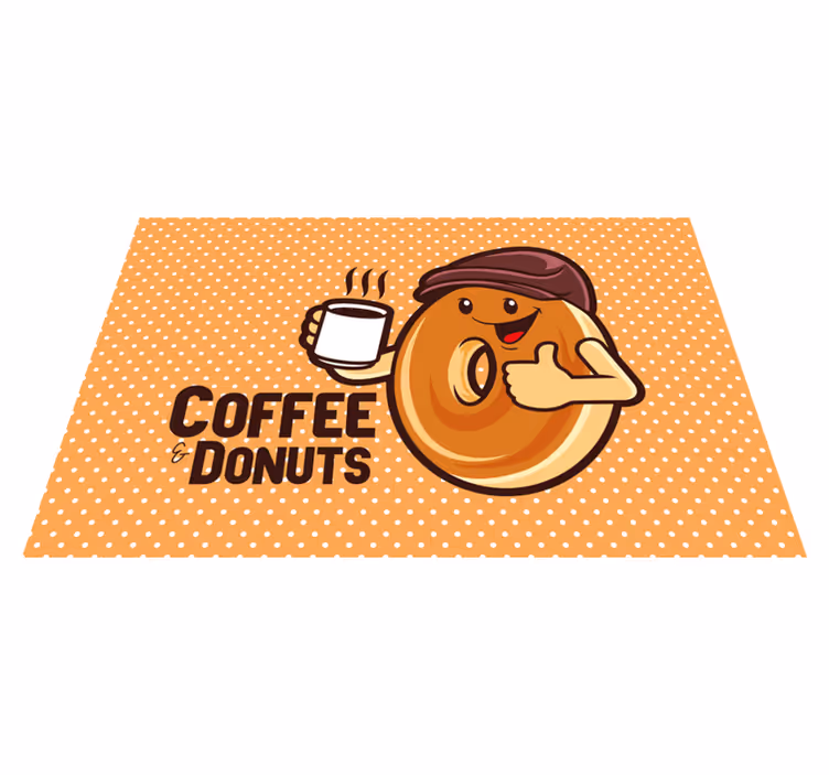 Individual de mesa infantil personaje donut feliz - TenVinilo