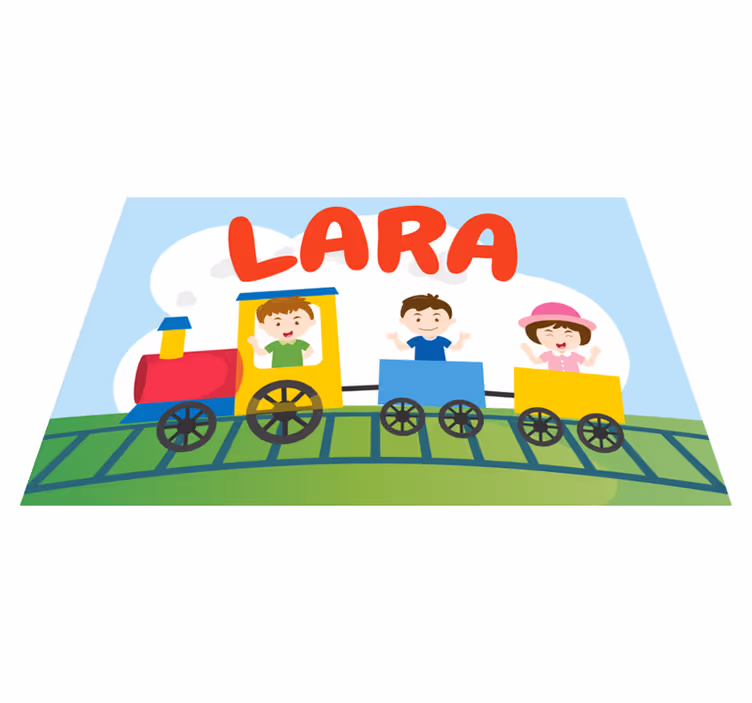 Mantel individual personalizable Nombre del tren sonriente - TenVinilo